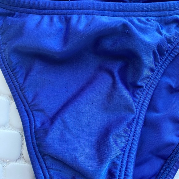 Royal blue VIX bikini with gold mesh accents - Picture 3 of 10
